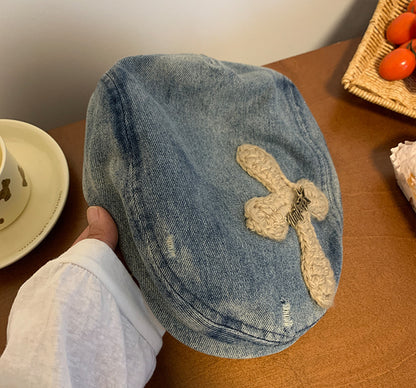 Vintage Wash Denim Beret