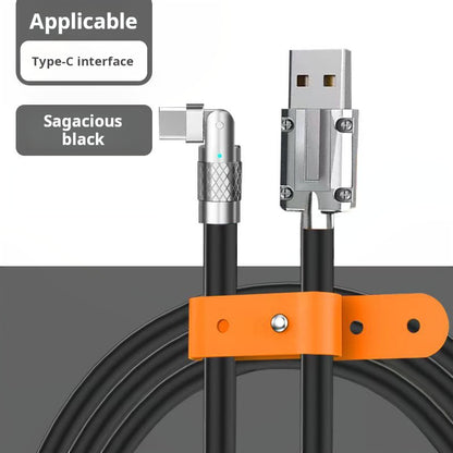 180° Rotating Zinc Alloy Type-C Fast Charging Cable