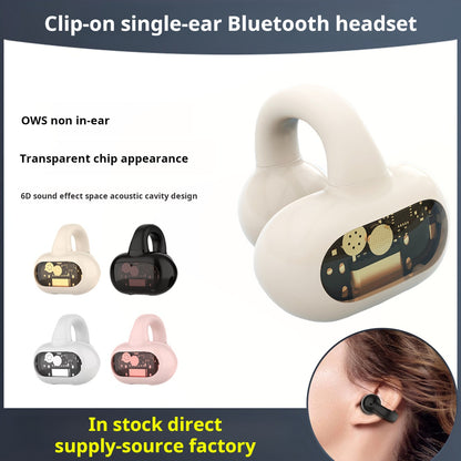 Auriculares Bluetooth de una sola oreja con clip OWS 