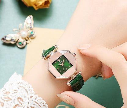 Peacock Green Water-resistant Quartz Watch for Women