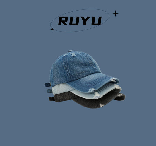 Street Hip-Hop Washed Denim Cap