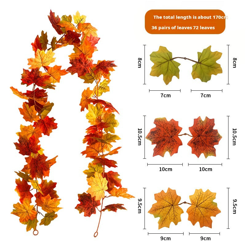 New imitation maple leaf vine Halloween decoration