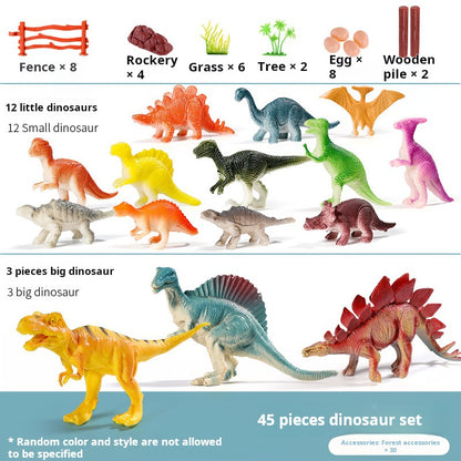 Dinosaur Playground Set, Realistic Animal Soft Model, Egg, Triceratops, T-Rex, Pterodactyl