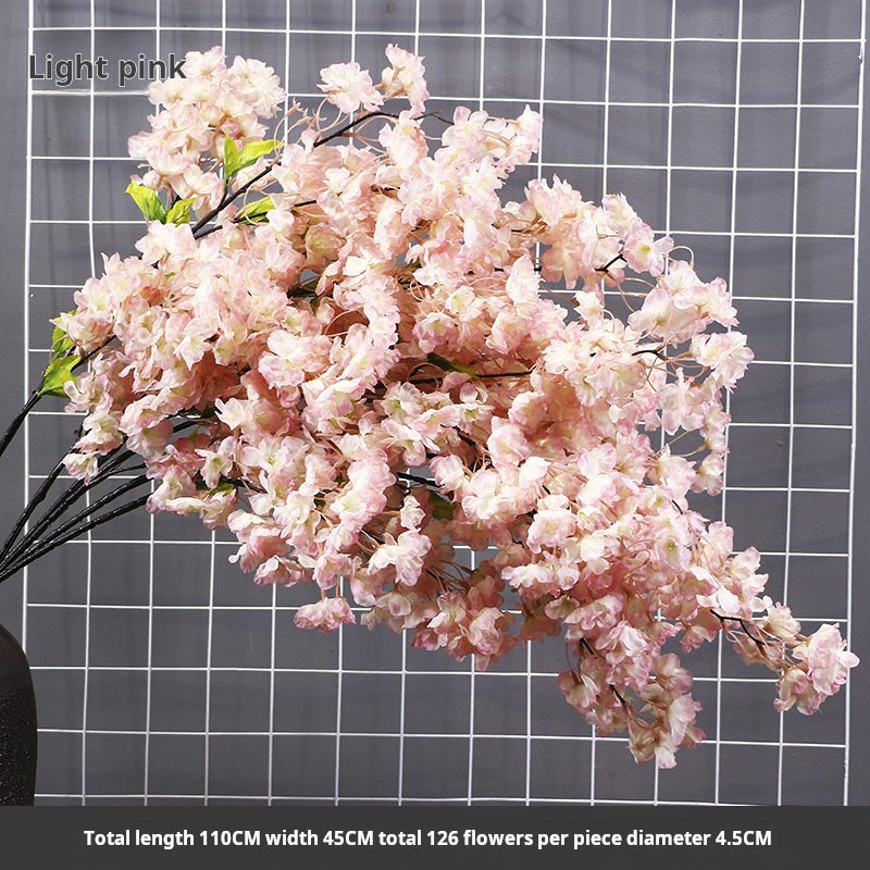 Simulation cherry blossom new four-pronged multi-color multi-head