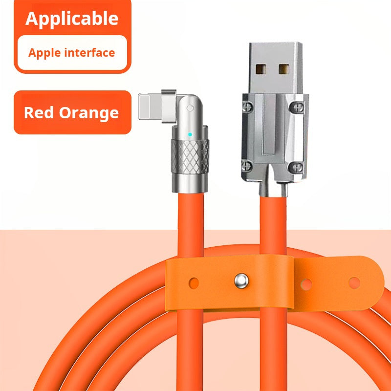 180° Rotating Zinc Alloy Type-C Fast Charging Cable