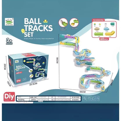 DIY Bath Water Rolling Ball Track Toy for Kids