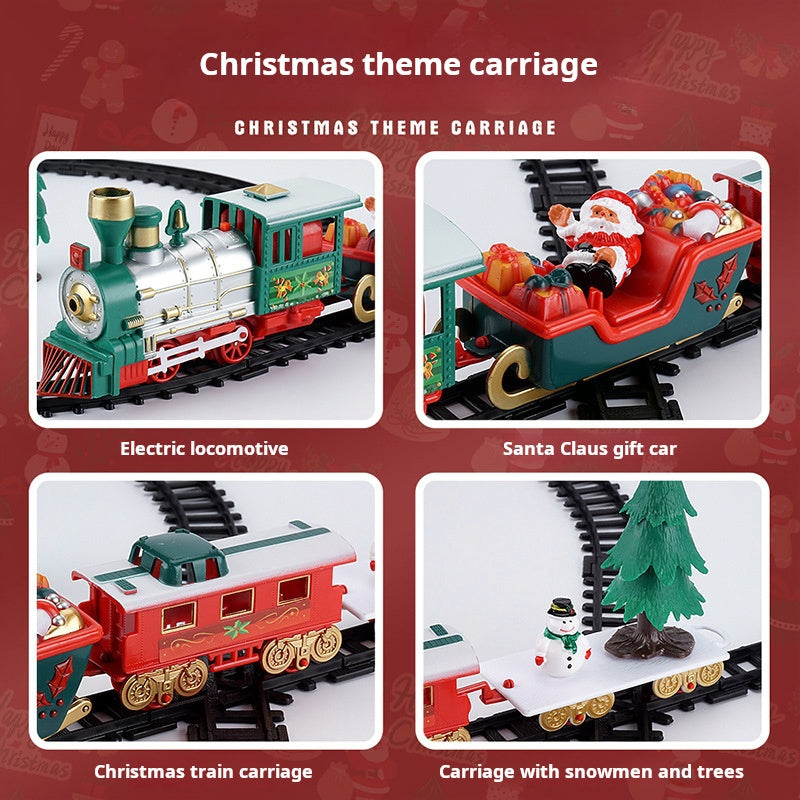 Christmas Electric Track Car Assembly Toy for Kids