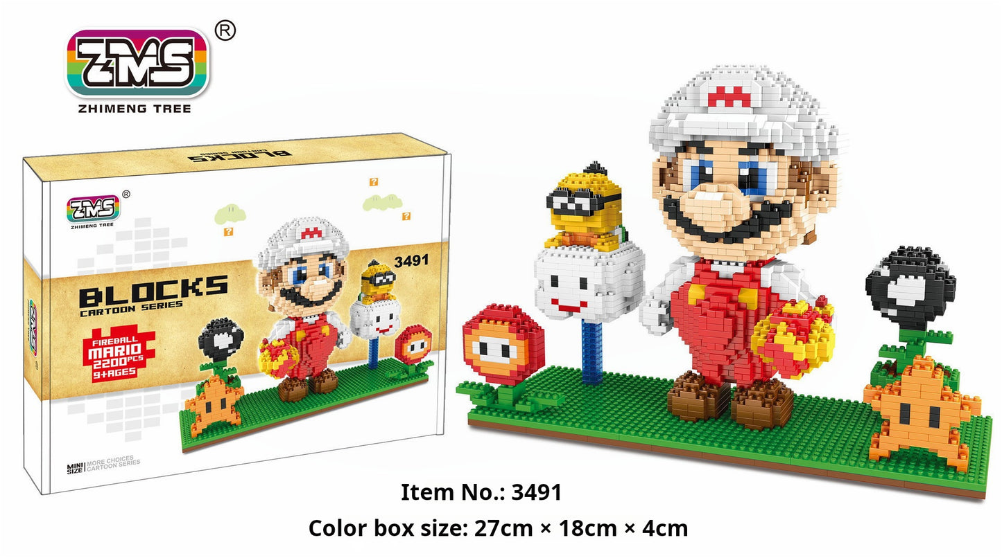 Mario Scene Micro Brick Set, Children's DIY Building Toy