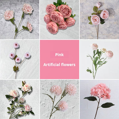 Pink artificial flower wedding flowers