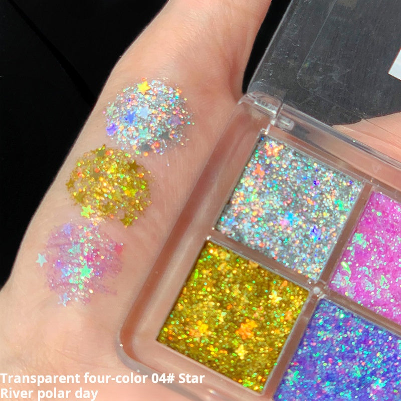 4-Color Glitter Eyeshadow Palette