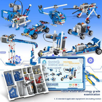 Kit de robot de programación, bloques de construcción educativos 9686, tutorial de ensamblaje de engranajes de motor electrónico 