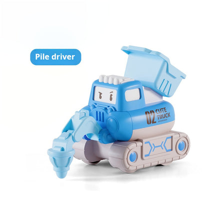 Cartoon Eng. Vehicle Press Toy