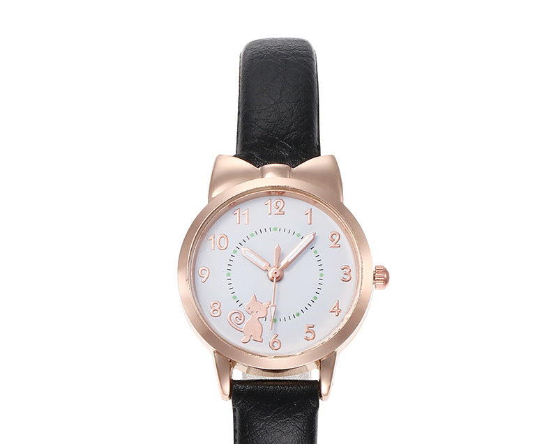 Children's Watch Girl Leather Bow Digital