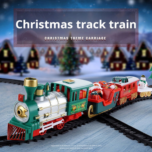 Christmas Electric Track Car Assembly Toy for Kids