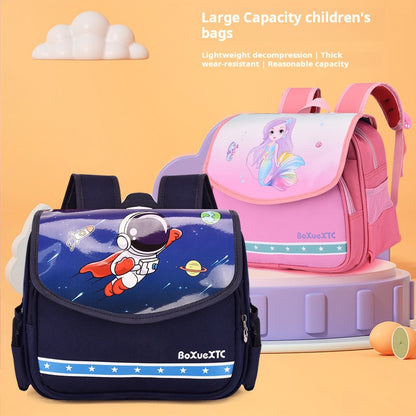 Cartoon cute boy and girl baby backpack