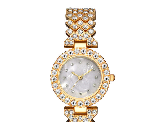 Rhinestone Quartz Watch Women's Fashion