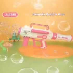 12-Hole Rocket Bubble Machine, Automatic Handheld Electric Bubble Gun