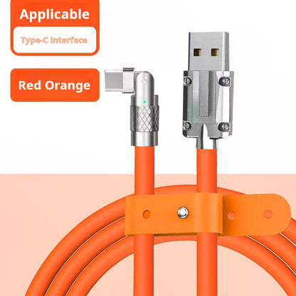 180° Rotating Zinc Alloy Type-C Fast Charging Cable