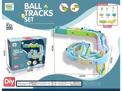 DIY Bath Water Rolling Ball Track Toy for Kids