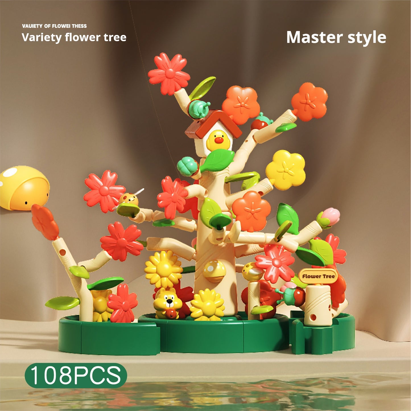 DIY Flower Tree Building Blocks, Educational Puzzle Toy for Girls and Boys