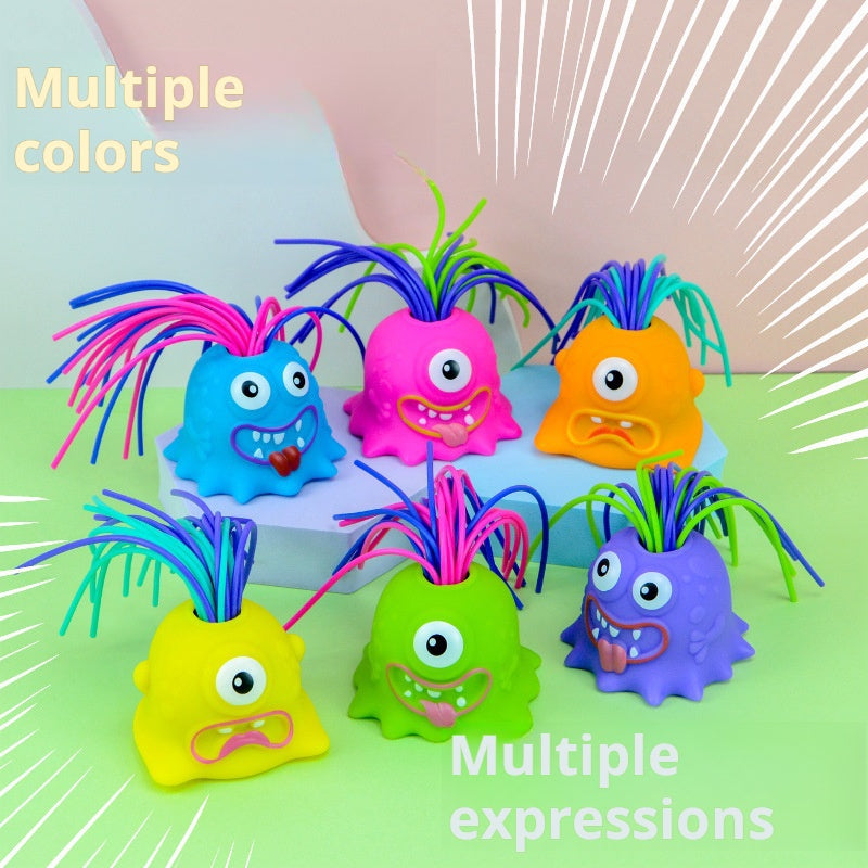 Pulling Hair Screaming Little Monster Stress Relief Novelty Toy for Kids