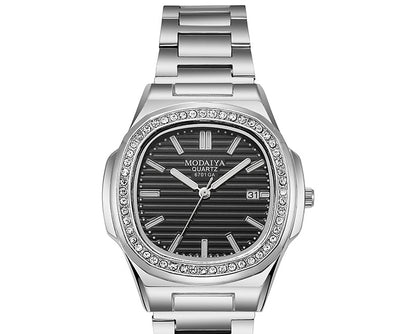 Nuevo reloj de hombre con diamantes de imitación MODAIYA 