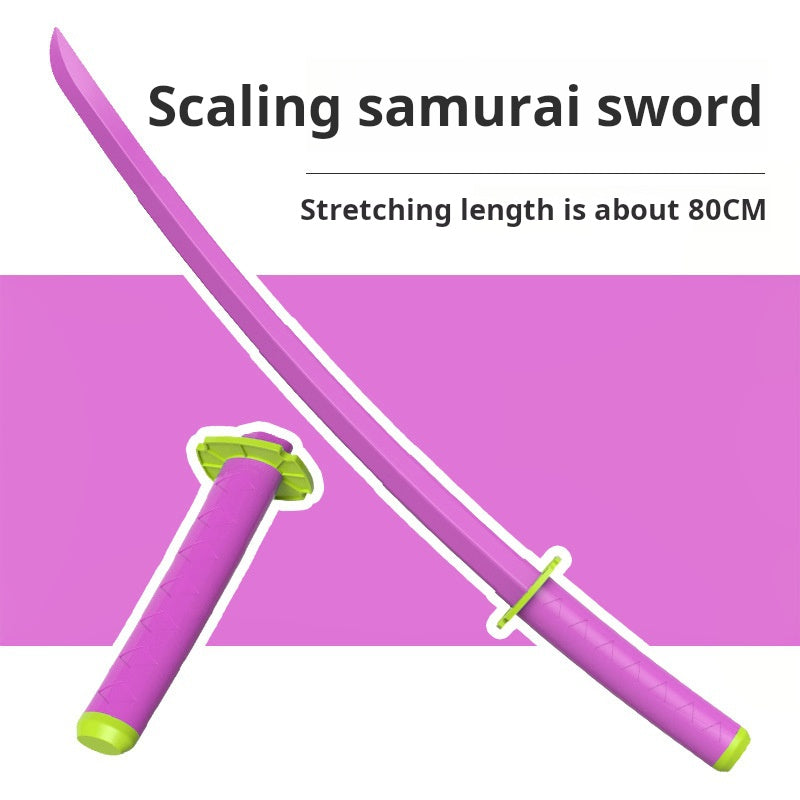 3D Printed Samurai Extendable Sword, Automatic Deployment, Gravity Radish Knife Toy