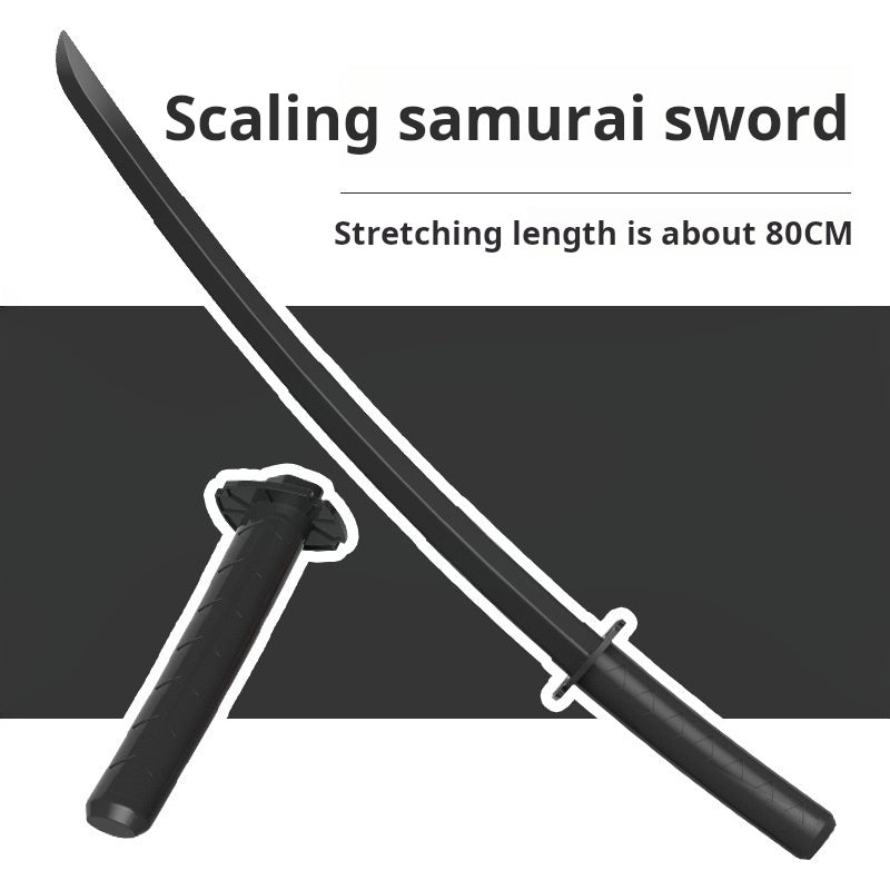 3D Printed Samurai Extendable Sword, Automatic Deployment, Gravity Radish Knife Toy