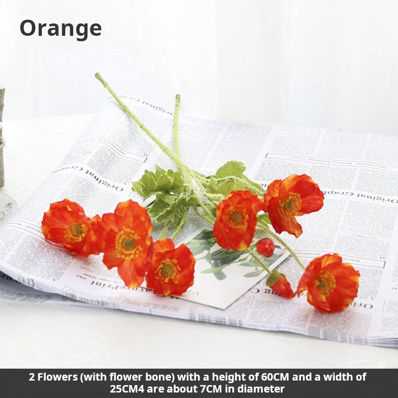 Artificial silk flower poppy flower corn poppy flower