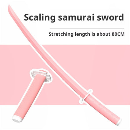 3D Printed Samurai Extendable Sword, Automatic Deployment, Gravity Radish Knife Toy