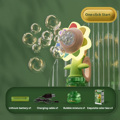 Handheld Seven-Color Automatic Bubble Machine