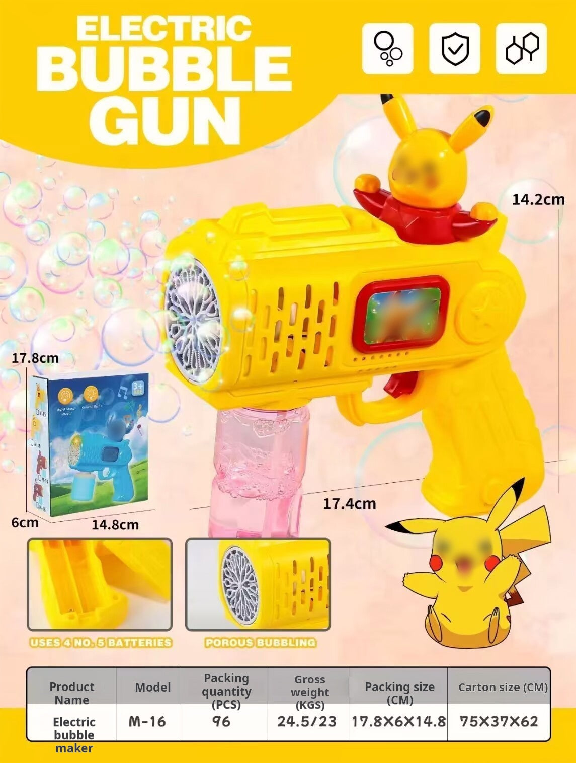 Sanrio Children's Melody Automatic Bubble Gun