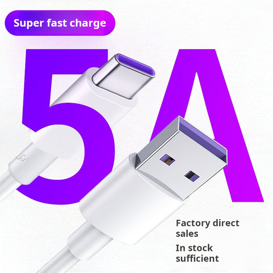 5A fast charging mobile phone data cable suitable for type-c