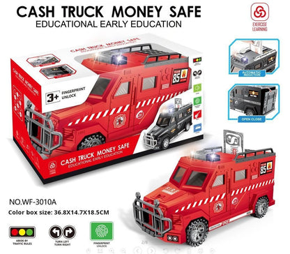 Fingerprint Money Bank, Construction Vehicle Design, Password Safe for Boys and Girls