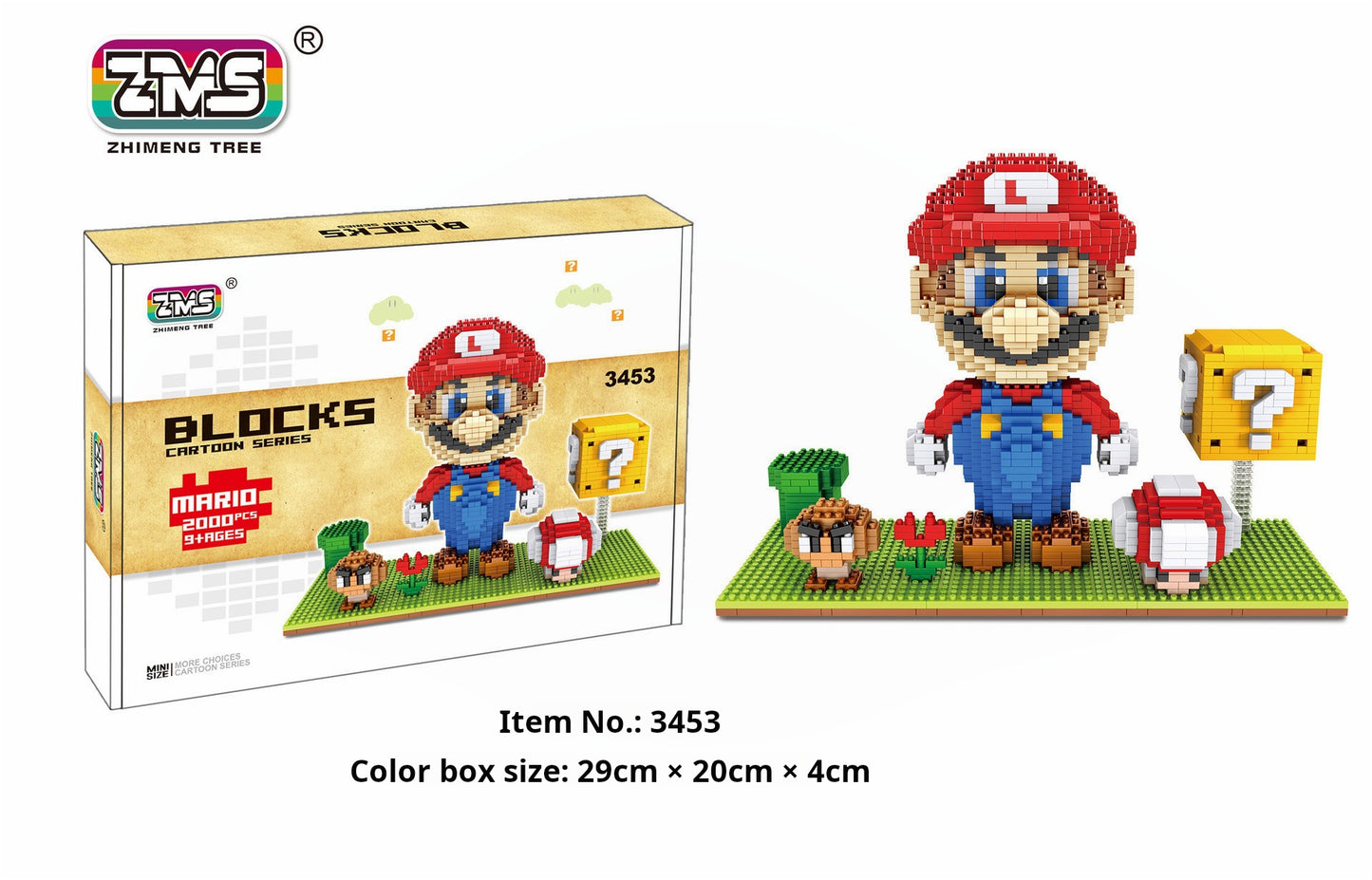 Mario Scene Micro Brick Set, Children's DIY Building Toy