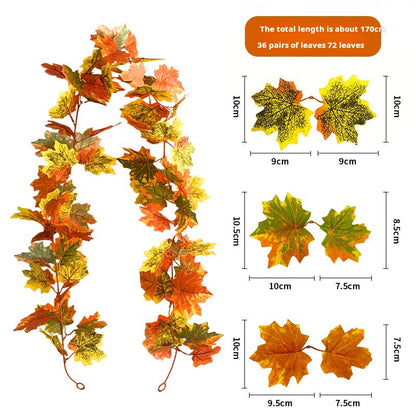 New imitation maple leaf vine Halloween decoration