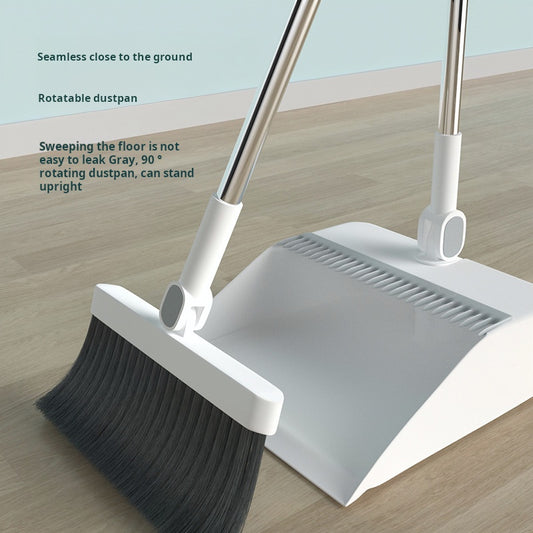 Soft-bristle broom and dustpan set