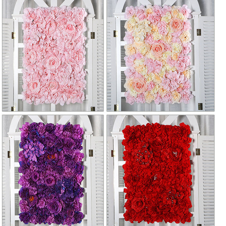 Rose Hydrangea Artificial Flower Wall Wholesale