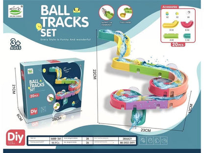 DIY Bath Water Rolling Ball Track Toy for Kids