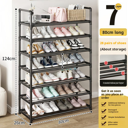 Multi-Layer Simple Shoe Rack, Home Entryway Storage Cabinet