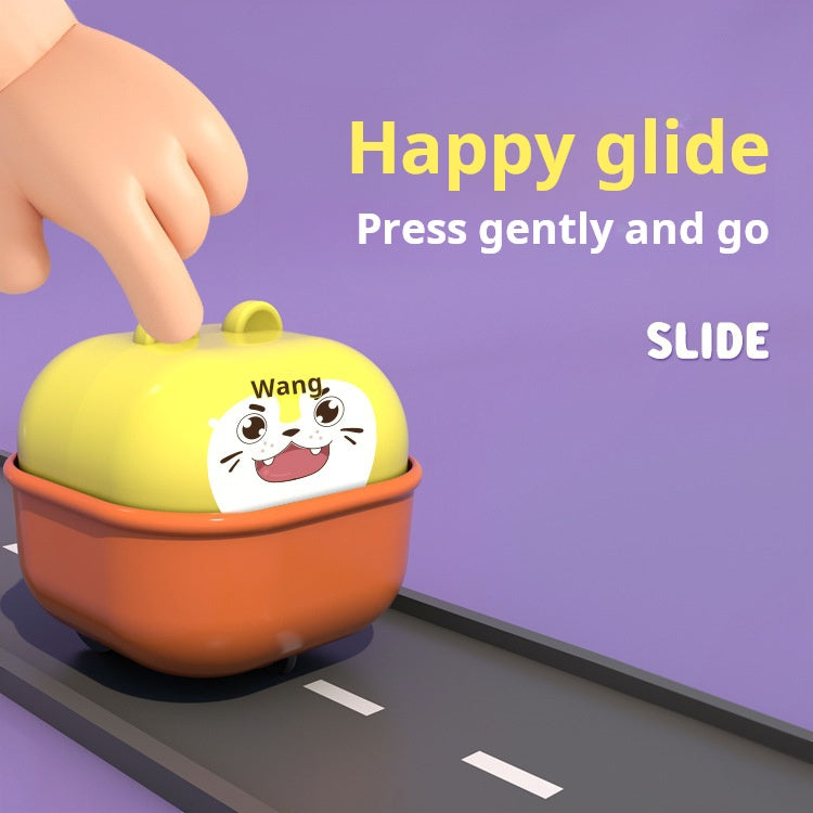 Press-and-Go Inertia Pet Slide Toy