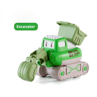 Cartoon Eng. Vehicle Press Toy