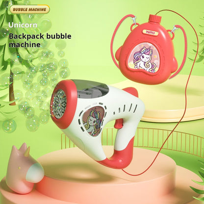 Cute Unicorn Automatic Bubble Machine Backpack