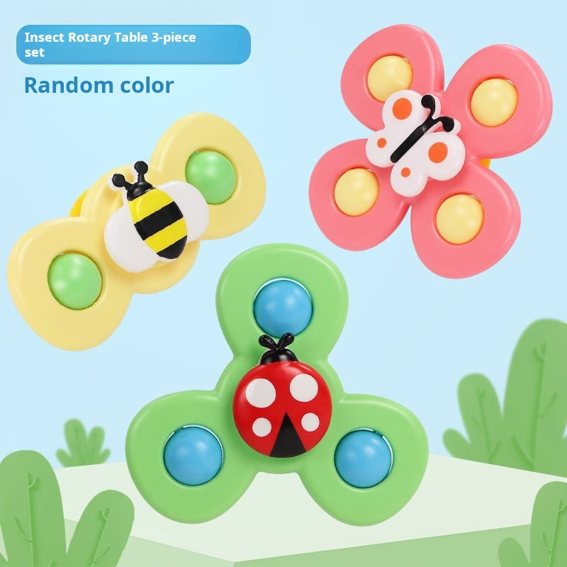 Suction Cup Spinning Fun Water Toy Bug Gyro Rattle Baby Bath Children's Toy