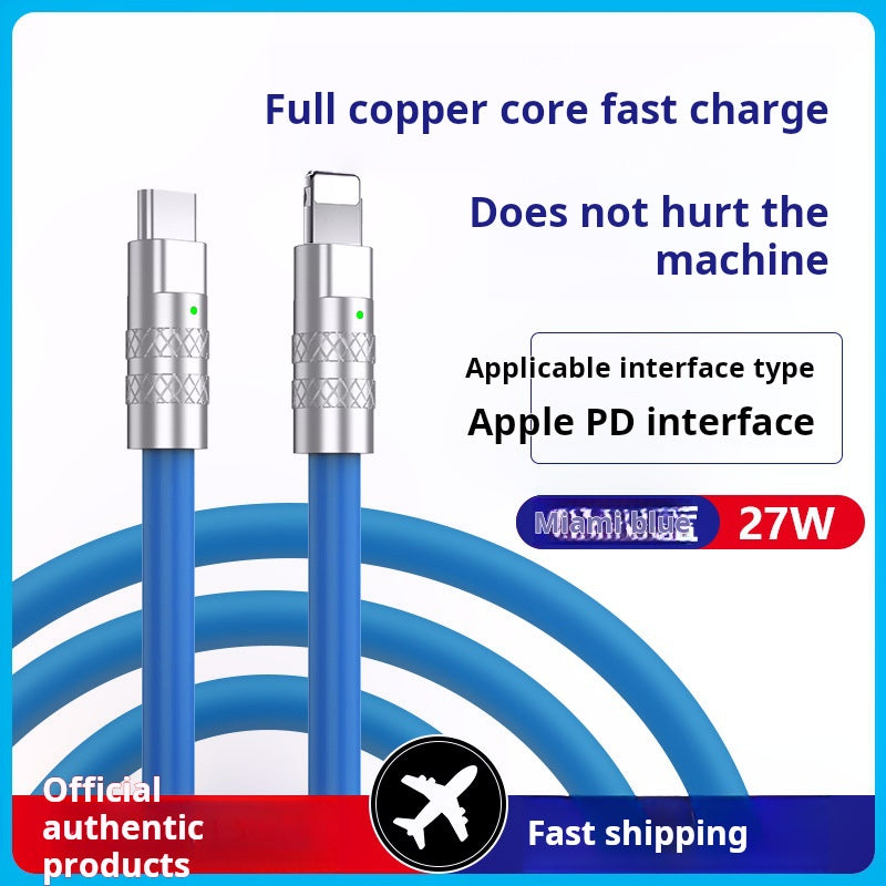 PD Type-C to Lightning Zinc Alloy Silicone Cable