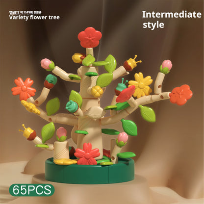 DIY Flower Tree Building Blocks, Educational Puzzle Toy for Girls and Boys