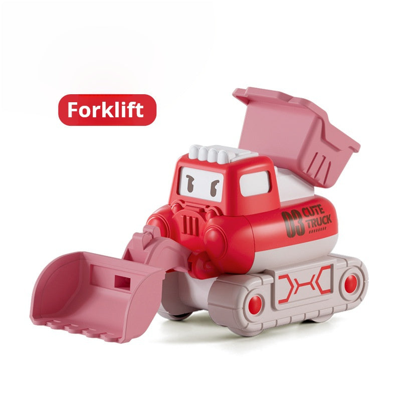 Cartoon Eng. Vehicle Press Toy