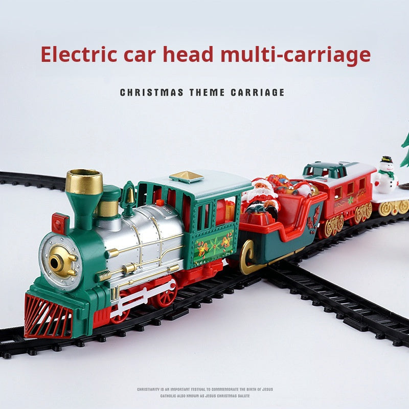 Christmas Electric Track Car Assembly Toy for Kids