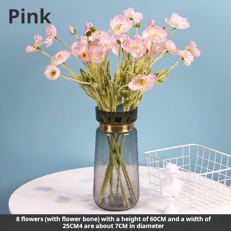 Artificial silk flower poppy flower corn poppy flower