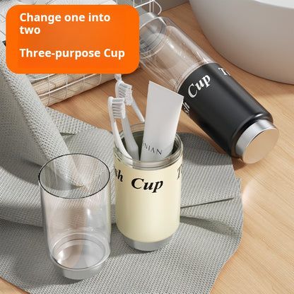 Travel Toiletry Set: Mouthwash Cup, Toothbrush Holder, Portable Storage Bag